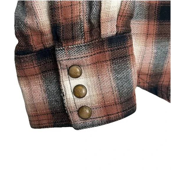 Wrangler‎ Retro Western Shirt Men's M – Brown Plaid, Pearl Snap Buttons, Cotton - Picture 5 of 14
